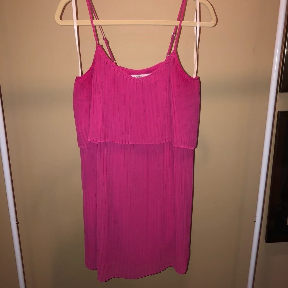 Pleated Mini Cocktail Dress
